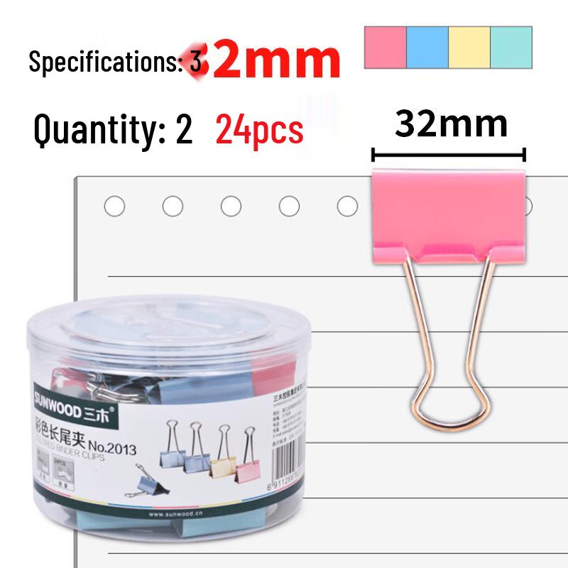 Sanmu Sanmu 32mm Colored Binder Clips