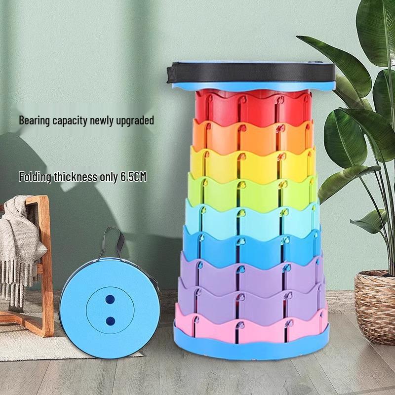 Przenośny Ultralekki Składany Teleskopowy Stołek Kempingowy - Regulowane i Chowane Krzesło