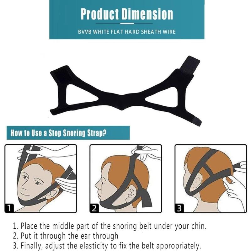 Breathable AntiSnoring Chin Straps Adjustable Design To Prevent Mouth Breathing for 21.65-23.62in Head Circumference