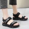 Sports sandals flat-soled fairy wind ins tide 2025 new summer Korean version casual Velcro beach shoes