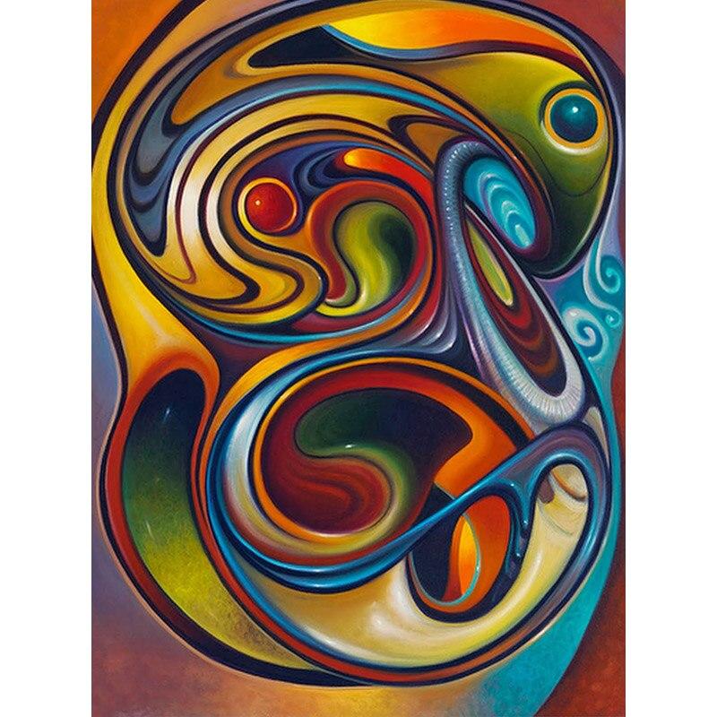 New DIY 5D Diamond Painting Abstract Art Diamond Embroidery Scenery Cross Stitch Scenery Full Round Drill Home Decor Gift