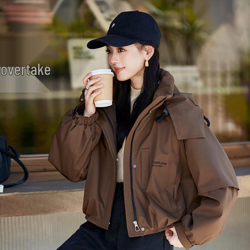 

Женская зимняя куртка Yilitemg с капюшоном на утином пуху S