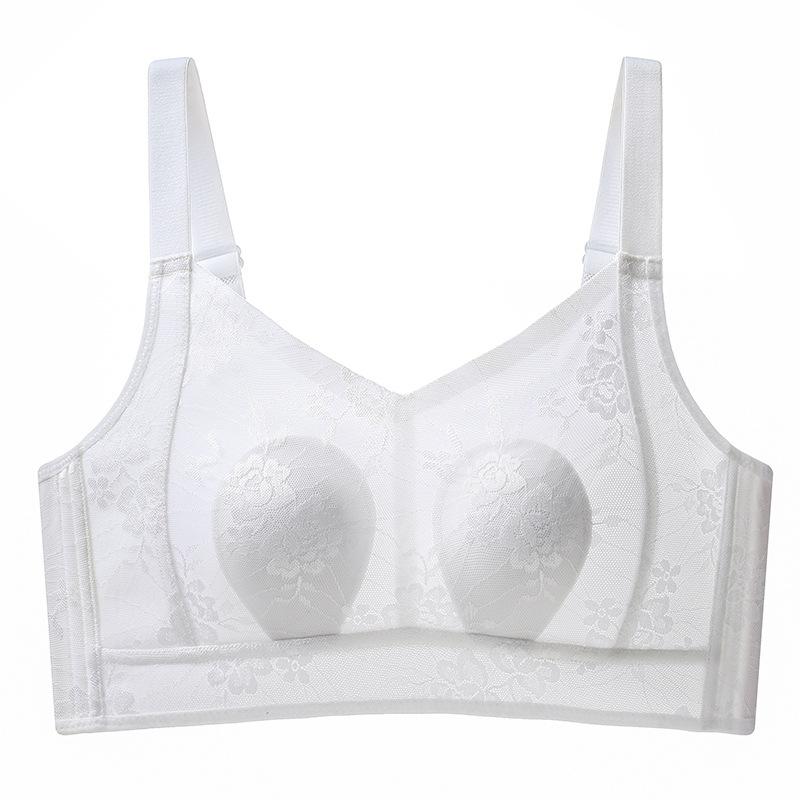 Slimming Bra for Large Breasts No Underwire Light Breathable Anti-sagging Side Breasts Plus-size Full-cup Bra