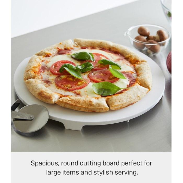 [Yamazaki] Dishwasher-Compatible Magnetic Antibacterial Cutting Board Round White, Approx. W30 x D28 x H2cm, Tower, Cutting Board, Easy to