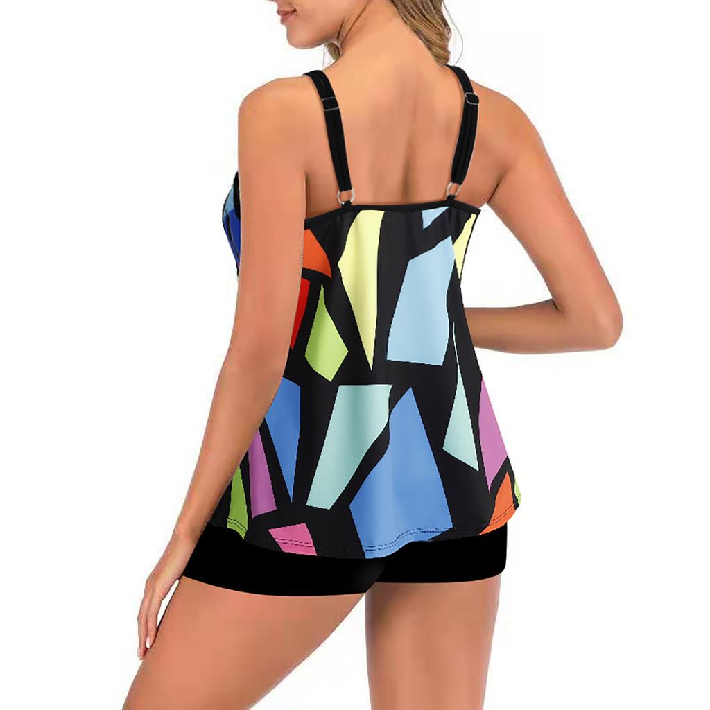 Women's Sexy Two-Strap Split Bikini With Chest Pads Without Steel Bra Swimsuit