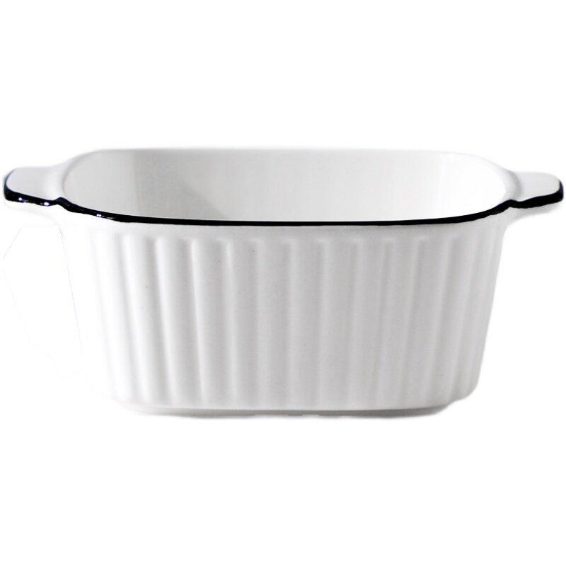 Nordic Style Oven-Safe Ceramic Air Fryer Bowl: Simple Tableware for Baking & Serving