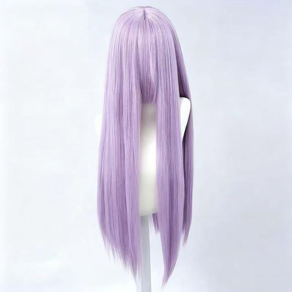 90cm Natürlich Aussehende Rose-Net Gerade Perücke, Gefärbt—Perfekt für Anime Cosplay und Alltagslooks