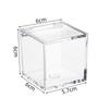 Conjunto de 12 Caixas Transparentes à Prova de Poeira para Embalar Doces Caixas de Armazenamento de Plástico para Doces e Biscoitos Recipientes Quadrados Cúbicos
