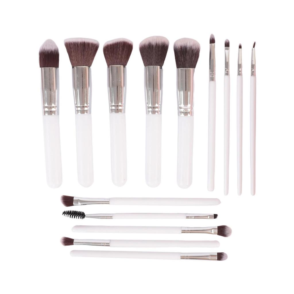 14-Piece Long-Handled Makeup Brush Set: Includes Blush, Eyeshadow, Powder, and Foundation Brushes