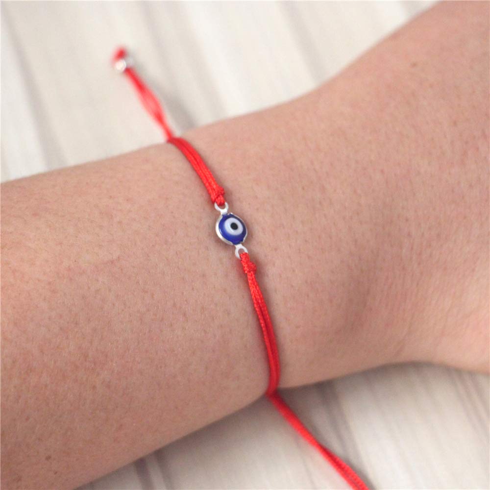12Pcs/Set Handmade Turkish Lucky Evil Eye Bracelets For Women Men Blue Eyes Braided Red Rope Lucky Bracelet Friendship Jewelry