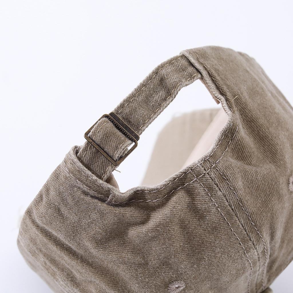Washed Cotton Patch Embroidery Sun Protection Cap Baseball Cap Sun Hat Outdoor Hat Trend Men'S And Women'S Duck Tongue