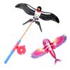 30*20cm Cartoon Children Kite Mini Plastic Toys Kite + 50cm Hand Brake Fishing Rod Outdoor Fun Sports Toys Kites For Kids Gifts