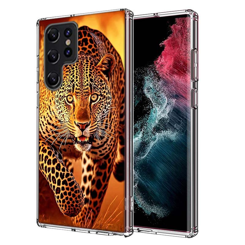 Majestic leopard Capa Phone Case For Samsung S26 Ultra S25 Edge Galaxy S23 S21 S20 S24 FE S22 S10 Plus Cover Clear TPU Shell Coq