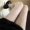Hollowout Pantyhose Women Fishnet Mesh Floral Lace Jacquard Tights Stockings Stockings Club Party Hosiery Lingerie