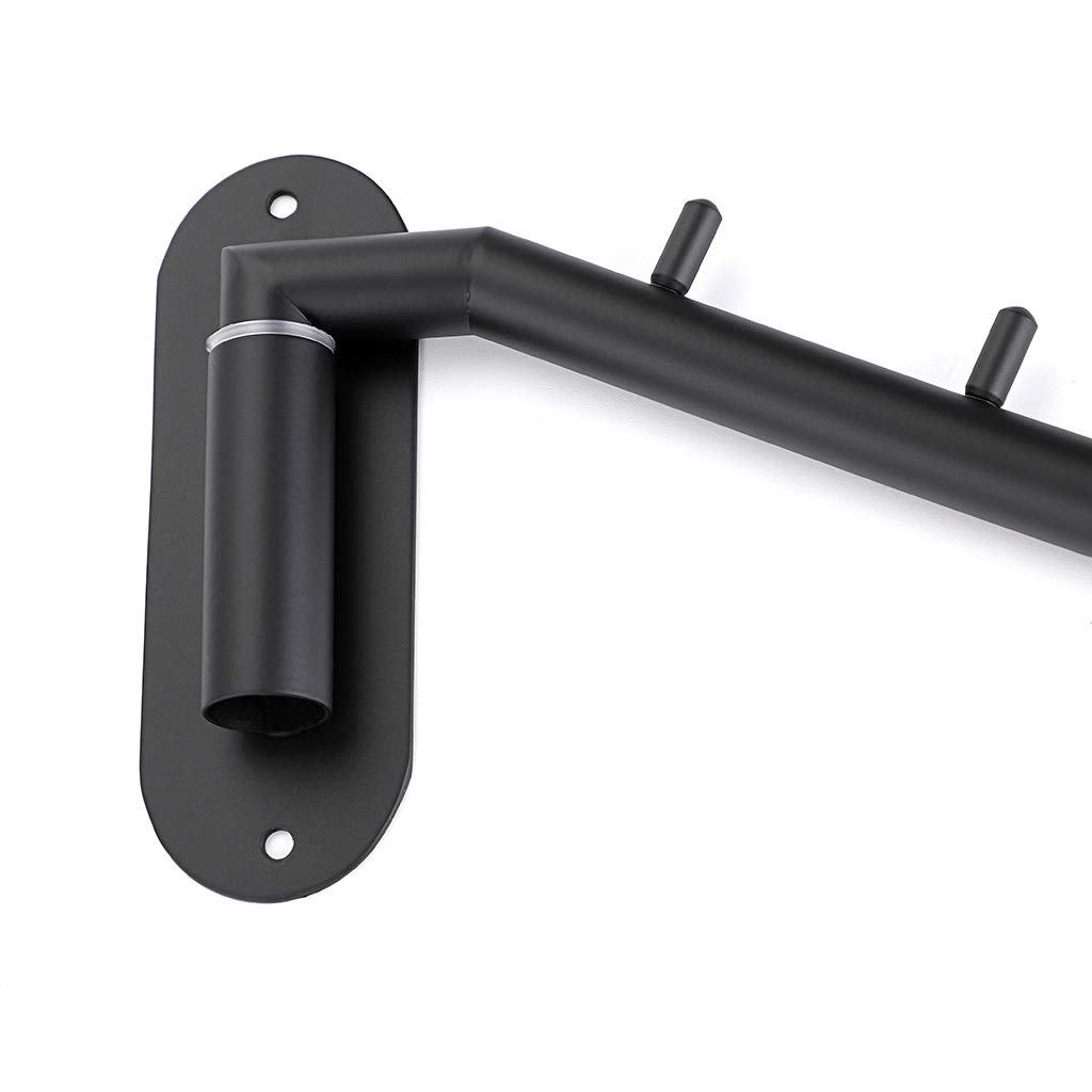 Sumnacon Folding Clothes Wall Stainless Adjustable Suitable for and Black of Wall-Mounted Rack, Hanger, 5-Hook, Steel, 180-Degree Angle, Space-Saving,