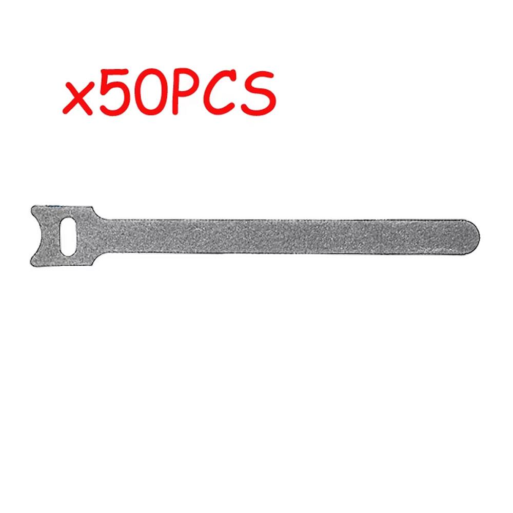 50 Stück Wiederverwendbare Klett-Kabelbinder Befestigungsbänder Mehrzweck-Kabelorganisatoren für Computer/TV/Elektronische Geräte