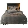 Thickened Milk Fleece Four-Piece Set, Coral Fleece Bed Sheet Double-Sided Fleece Quilt Cover, Flannel Bed Three-Piece Set