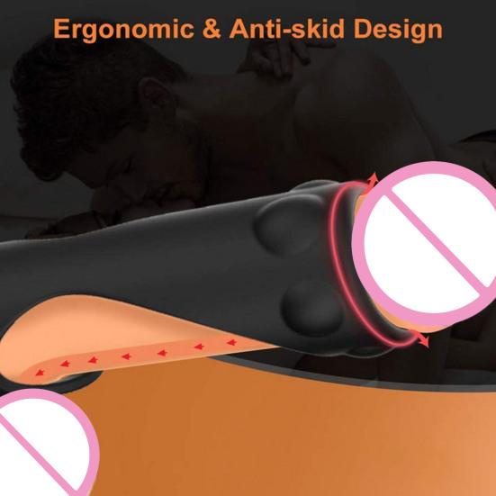 Penis Corrector Skin-friendly Safe Silicone Delay Ejaculation Lock Double Ring for Male