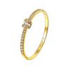Vietnam Gold-Plated Irregular Copper Bangle Bracelet for Women