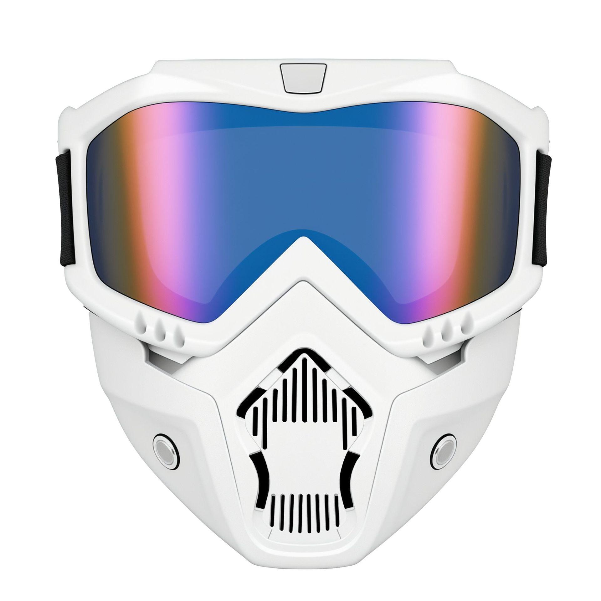 Tactical Motorcycle Full Face Mask Ski Mask Goggles Detachable Adjustable Motorcycle Riding Face Protection Motocross Dirt Bike Goggles for Men Women
