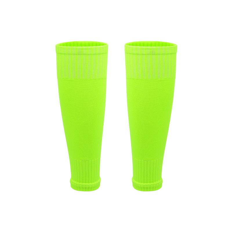 Solid Color Professional Football Socks Adult Leggings Board Leg Cover Running Cycling Footless Tube Socks Calf Compression Socks