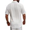 2026 Summer Men's New Lapel Button-up Shirt Cool Breathable Hole Design Casual T-shirt