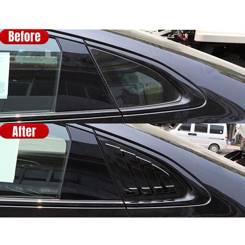 For Chevrolet Malibu 2016- Car Rear Louver Window Side Shutter Cover Trim Sticker Vent Scoop ABS Carbon Fiber Accessories