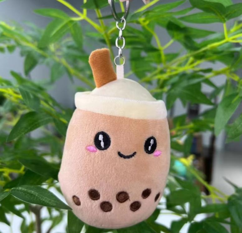 12cm Cute Milk Tea Cup Plush Toys Soft Stuffed Plushies Toys Kawaii Hanging Boba Key Chain Backpack Pendant Toys Gifts for Kids