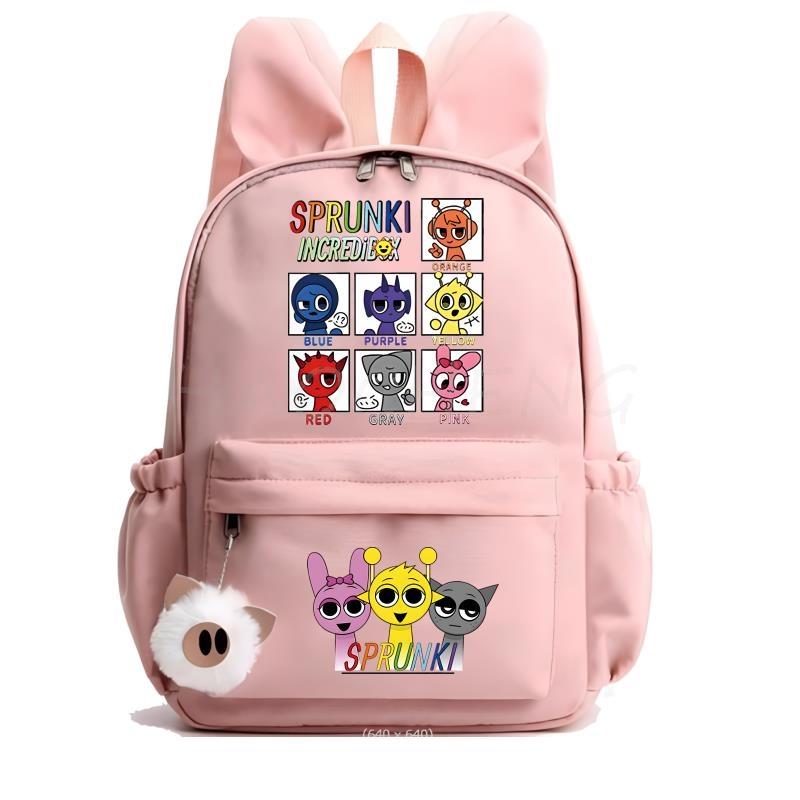 Hot New Sprunki Print Backpack for Girl Boy Student Teenager Children Rucksack Casual Women Cute School Bag Kids Birthday Gift