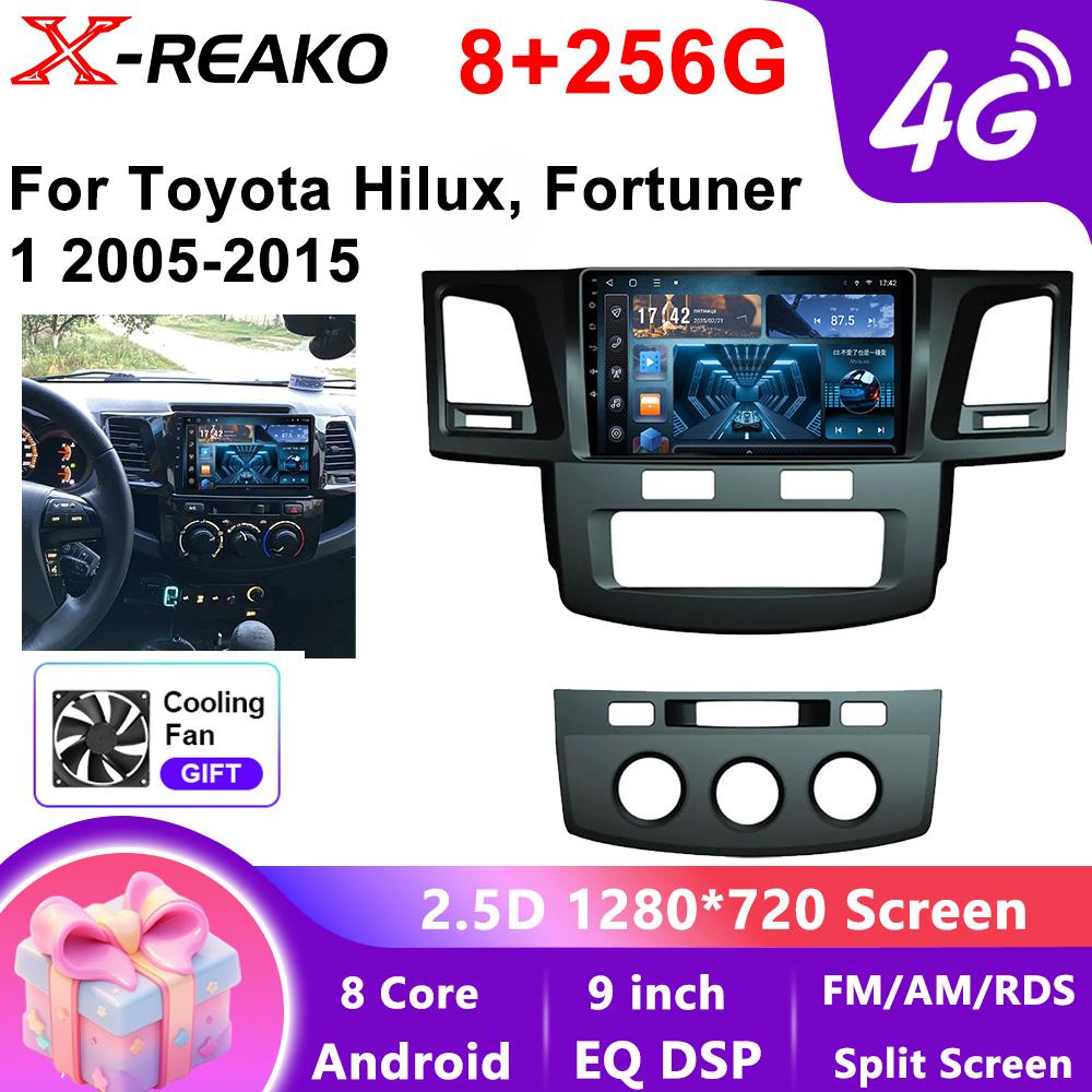Toyousonic Car Video Player for Toyota Hilux 2005-2015 GPS Navigation Built-in Dsp Carplay Autoradio Android Head Unit