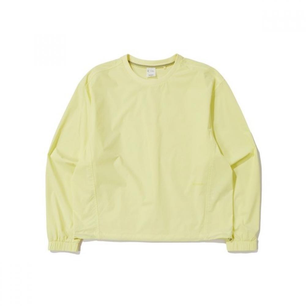 

[eider] Women S Neo 2.3 Woven Long Sleeve Round T ShirT Dwp23202y3 Pastel Yellow/M