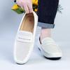 Plus Size 39-46 Summer White Hollow Out Penny Loafers Men Casual Shoes Man Moccasins Leather Slip On Flats Mens Driving Shoes