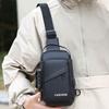 Чоловіча нагрудна сумка проти крадіжки з портом USB-зарядки, регульованим ременем, замком-блискавкою, багатосекційна, водонепроникна, наплічна, крос-боді