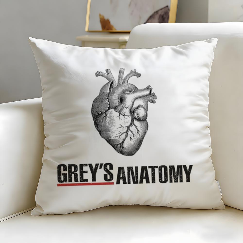 classic TV series Greys Anatomy Cushion Cover Soft EasyWash Pillow Case Versatile for Couch Bed Travel and Office