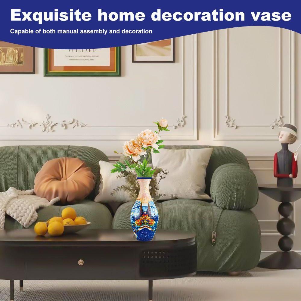 Arrange Flowers Flower Vase Jigsaw Building Block Curved Plastic Puzzle  Housewarming