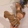 Large-sized Shoes One-line Shoes Flip-flops Women's Flip-flops Wedge Heel Casual Flip-flops