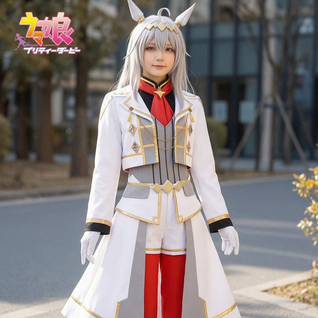 Pretty Derby Oguri Cap Cosplay Costume For Anime Role Play With Lycra Fabric For Girls