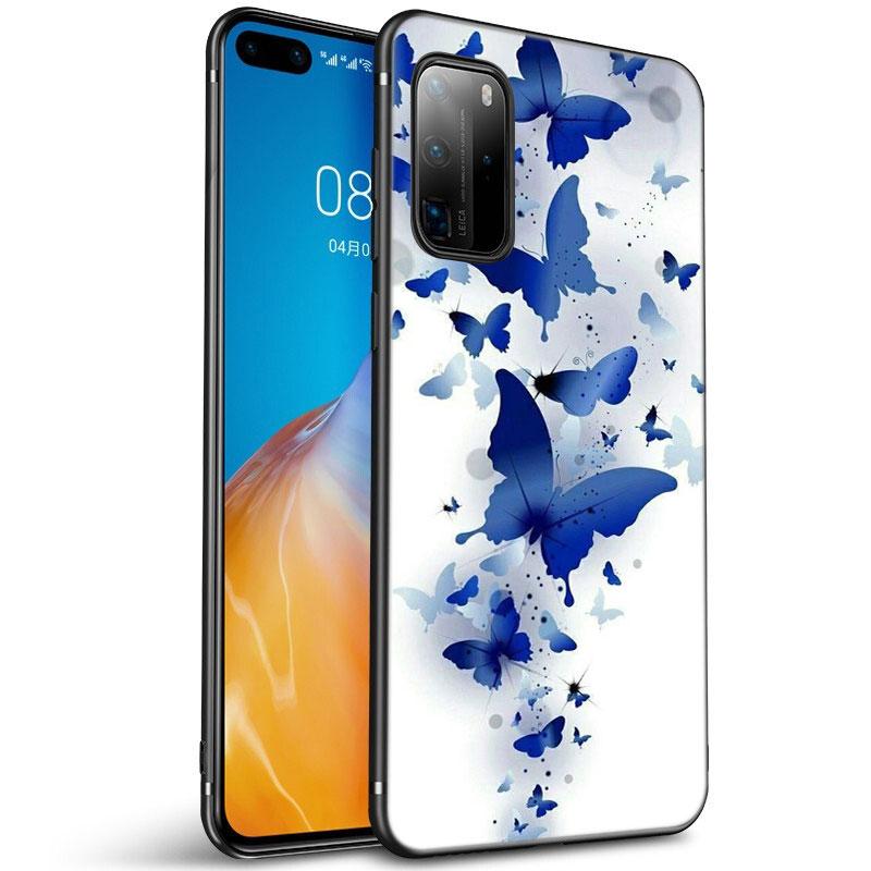 Blue Butterfly Phone Case For iPhone Samsung Galaxy Redmi Xiaomi Oppo OnePlus Note S A 7 8 9 10 11 12 13 14 20 21 22 23 53 54 Pro Max Plus Ultra