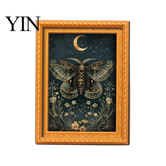 Kitchen Appliance Magnets Wooden Retro Frame Fridge Magnet, Strong Magnetic Decor for Refrigerator, Office Whiteboard Decoration Accessories