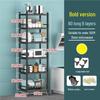 Xuanyong Black Stainless Steel 6-Tier Storage Rack with Wheels