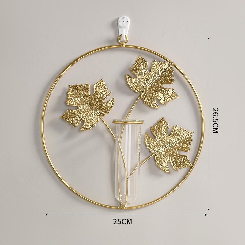 Nordische Eisenkunst Wandhänger Blumenschmuck, Kreative Wohnzimmerwanddekorationen, Bohrfreie Wandpflanzenhänge-Dekorationen