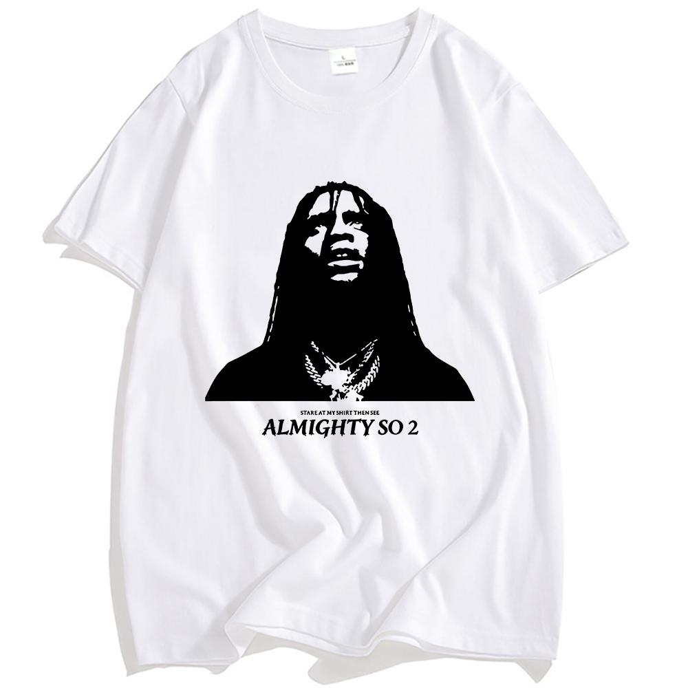 

Chief Keef Jesus T-shirt Summer O-neck Short Sleeve Tshirts Casual Graphic Printing T Shirt Unisex Streetwear XXL білий