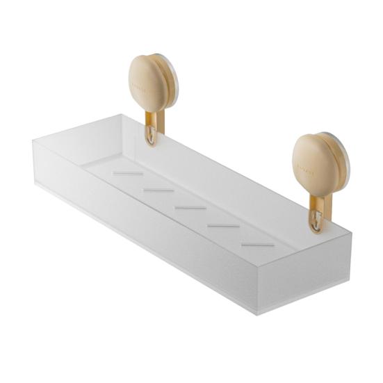 Bathroom Storage Rack Shower Caddy Organizer Load-bearing Easy To Install Suction Cup Strong Wall Floating