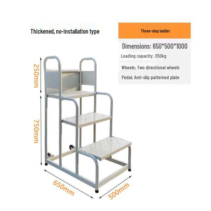 1.5m Mobile Order Picking & Safety Ladder with Platform