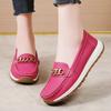 New Women's Flat Casual Sneakers Leather Spring Soft Sole Walking Mom Plus Size 44 Training Vulcanized Work Shoes
