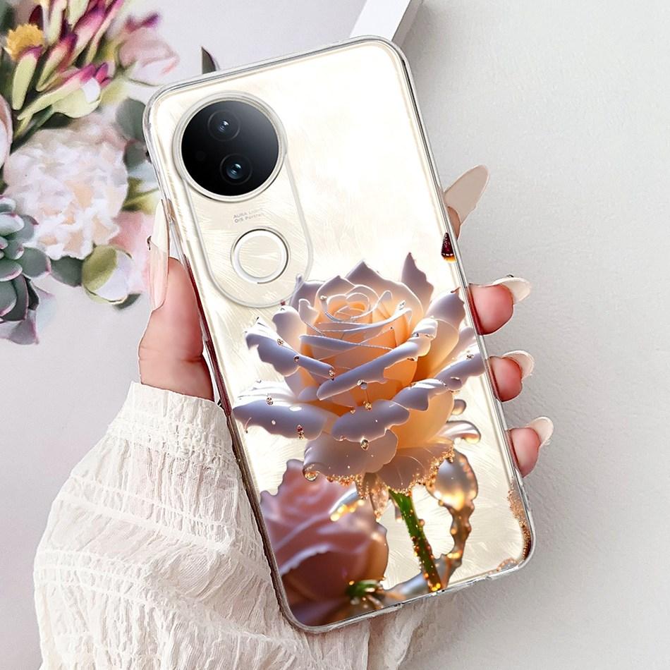 For Vivo S20 Elegant Floral Butterfly Phone Case For Vivo S20 V2429A Soft Silicone TPU Cases