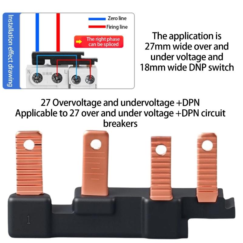Circuit Breaker Bussbar Power Distribution Block Connectors Copper Busbar Connection Breaker Combing Terminals Enduring