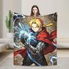 Fullmetal Alchemist  Super Soft Blankets  Girls Boys Plush Bedding Throws Pattern Couch Chair Flannel Bedspread Sofa Bed Cover