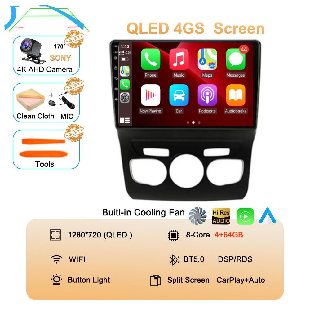 Android 14 Carplay DSP WIF+4G Radio Auto GPS Player Multimedia Pentru Citroen C4 C4L DS4 2013 2014 2015 2016 2017 Stereo Cameră 360