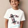 Personalized letters children's pure cotton short-sleeved boys' sports shirt,girls' casual top with cartoon print,summer T-shirt